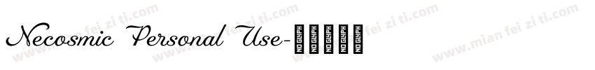 Necosmic Personal Use字体转换